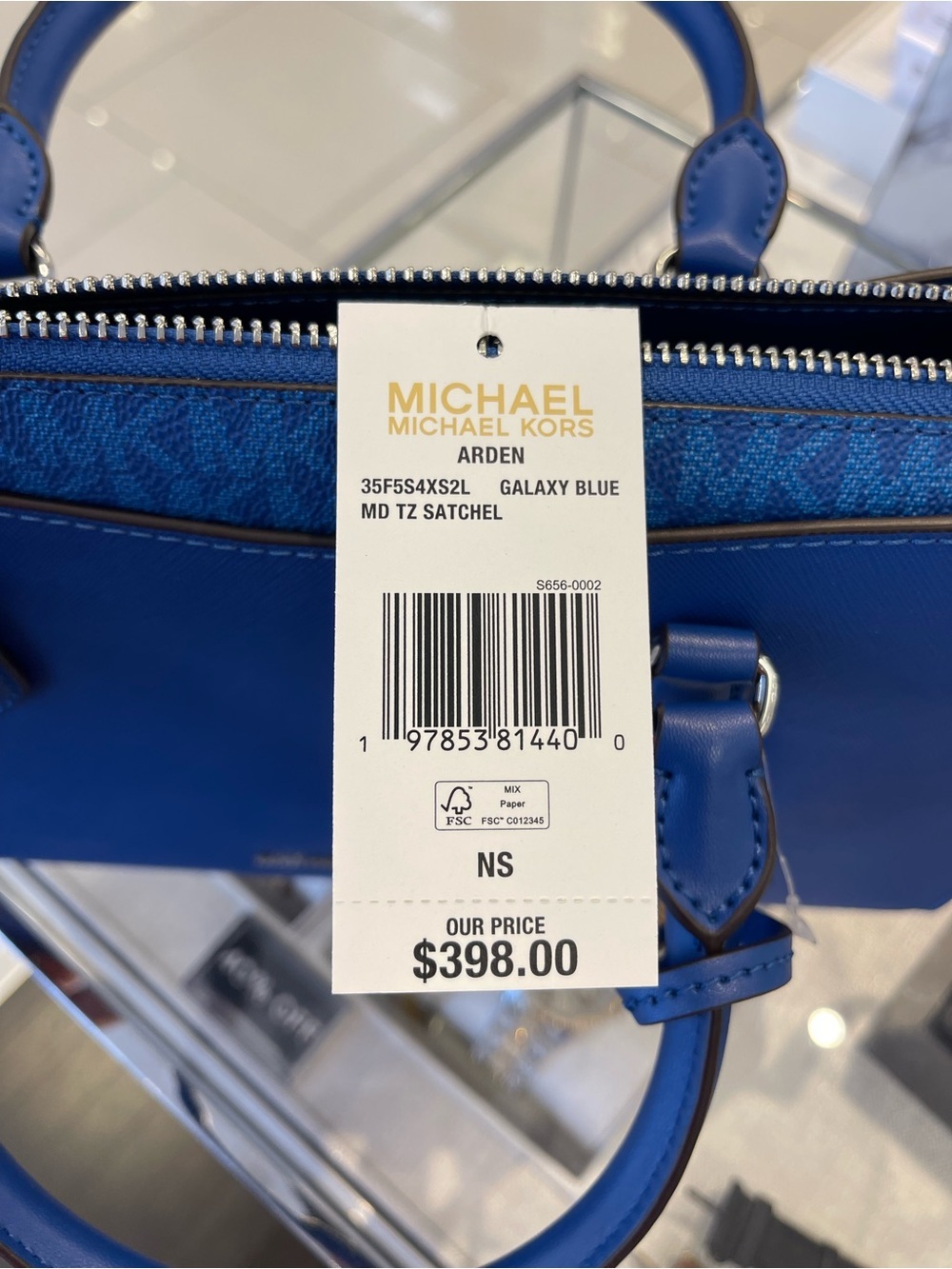 MICHAEL KORS Arden Md Top-Zip EW Leather Tote Crossbody Satchel
Galaxy Blue
NWT - Picture 6 of 16